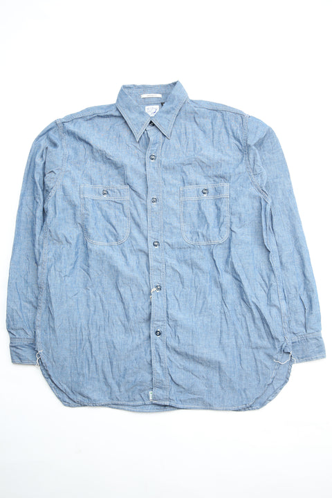 OrSlow Vintage Fit Chambray Work Shirt - Chambray