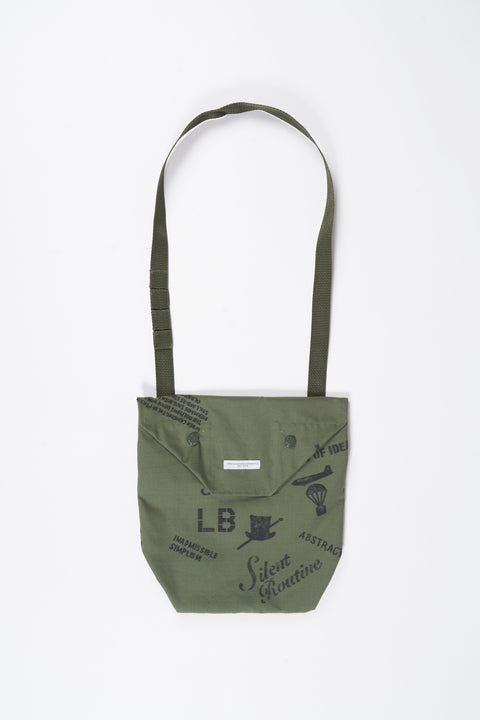 Engineered Garments Shoulder Pouch - Olive Graffiti Print Ripstop