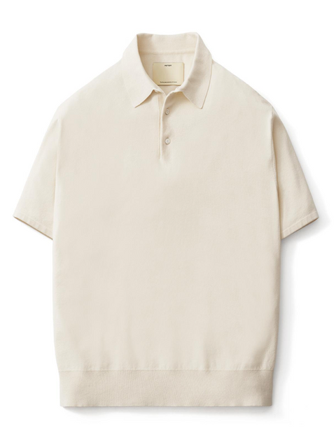 POTTERY Short Sleeve Comfort Polo Knit - Ivory