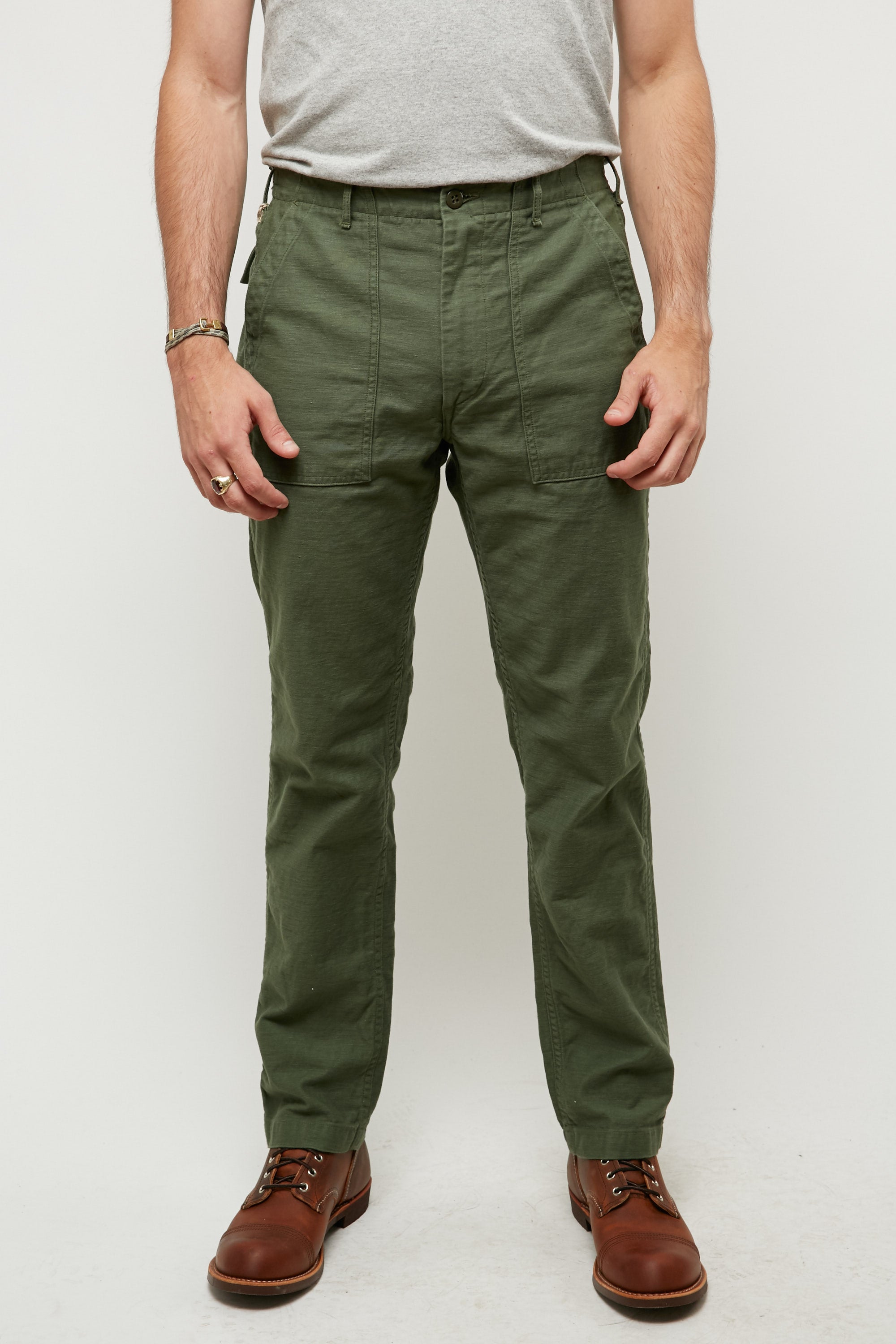 OrSlow Slim Fit Fatigue Pants - Olive - Totem Brand Co.