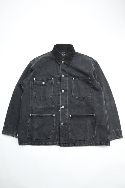 Orslow Loose Fit Coverall - Black Denim Stone D61S