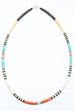 Multicolor Heishi Necklace by Gerard & Mary Calabaza - White Clam Shell - Indonesia