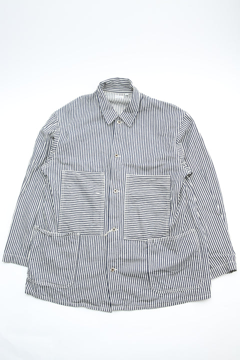 orSlow HICKORY STRIPE UTILITY COVERALL - Hickory