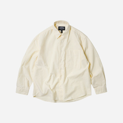 FrizmWorks Stripe Cotton Relaxed Shirt - Yellow