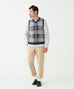Beams Plus Mohair Check Pullover Knit Vest - Grey