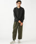 BEAMS PLUS / 2-pleat corduroy trousers-D. Green