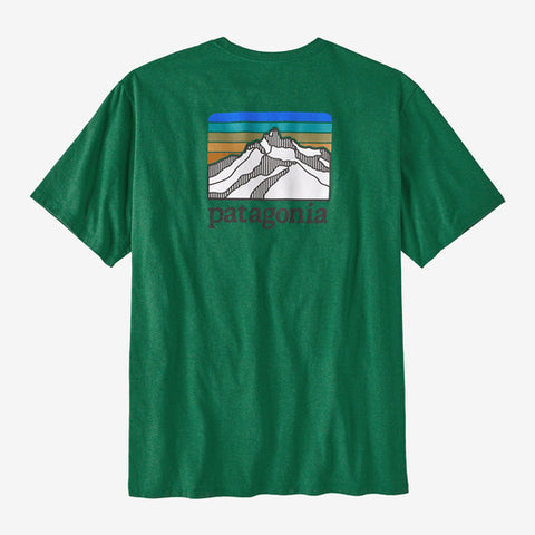 Patagonia Men's Line Logo Ridge Pocket Responsibili-Tee® (Gather Green)
