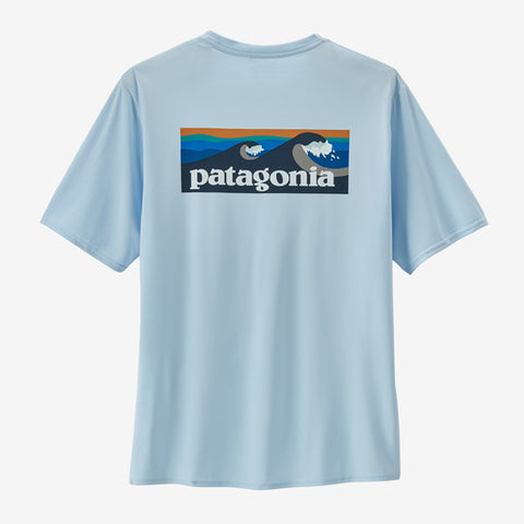 Patagonia Men's Capilene® Cool Daily Graphic Shirt - Waters (Boardshort Logo: Chilled Blue)