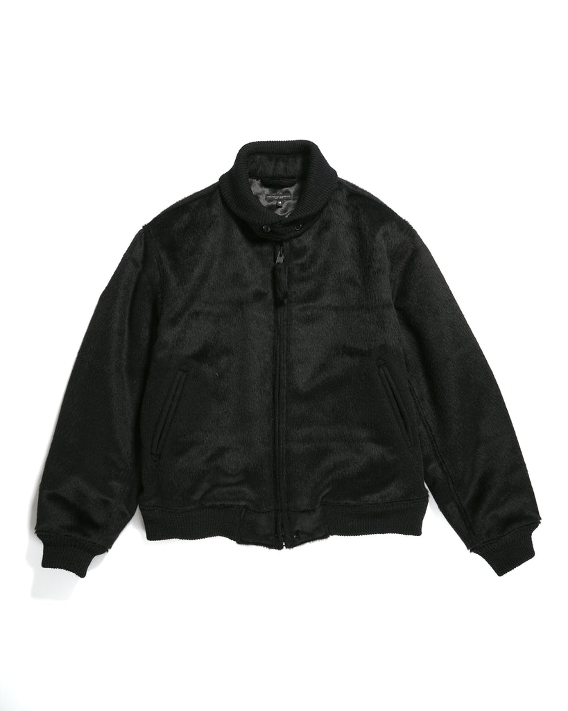 Engineered Garments LL Jacket - Black Polyester Wool Shaggy