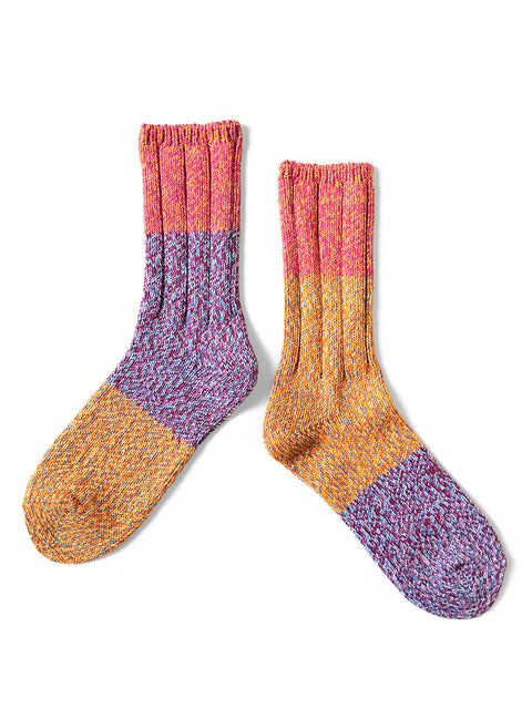 Kapital 56 Yarns Asymmetry GOGH Grandrelle Yarn Socks - Pink