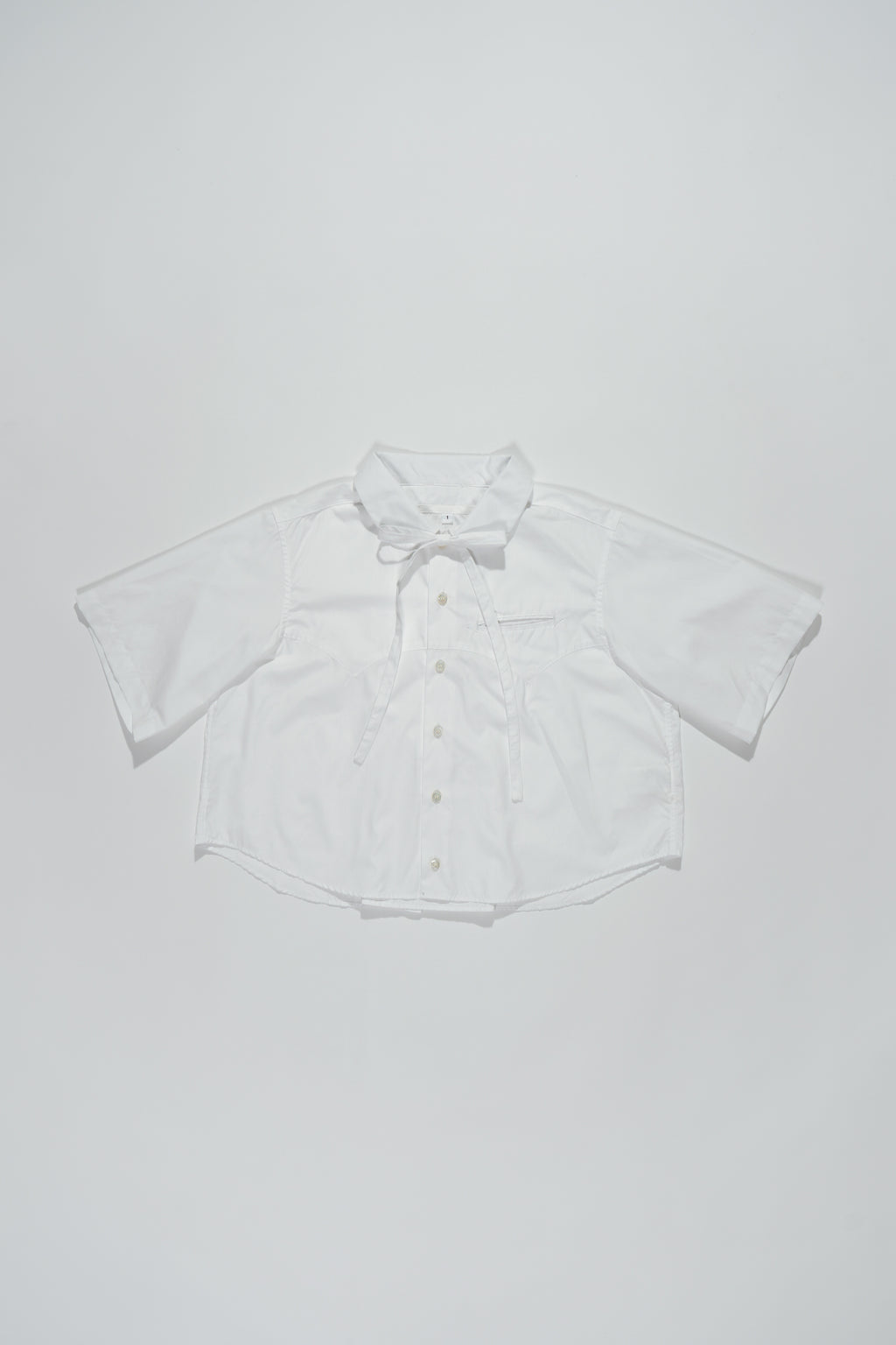 BLANK Crest Half Shirt - White 100's 2ply Broadcloth