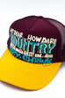 Kapital KOUNTRY DIRTY SHRINK Trucker CAP - Burgundy x Gold