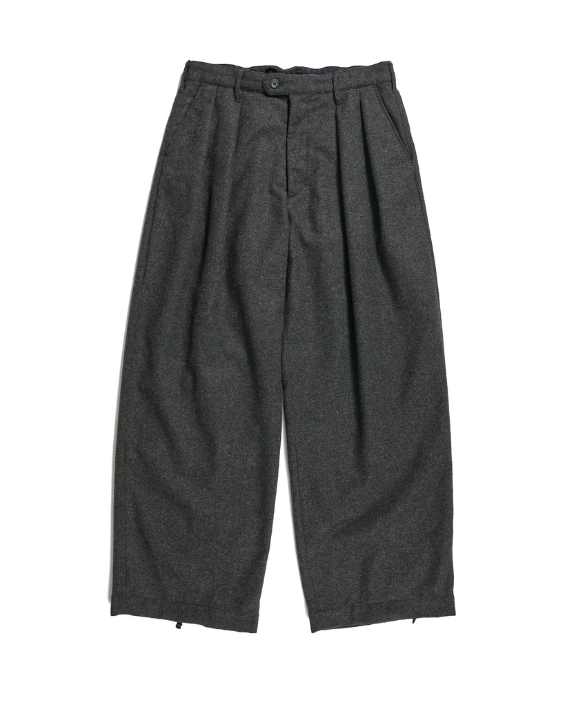 Engineered Garments Oxford Pants - Grey Solid Poly Wool Flannel