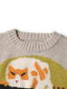 Kapital 7G Wool Crew Sweater (FAT CAT ON LEGEND LIVE) - BEIGE
