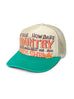 Kapital KOUNTRY DIRTY SHRINK Trucker CAP - Beige x Turquoise