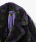 Needles - Pea Coat - Acrylic Fur / Argyle - Green/Purple