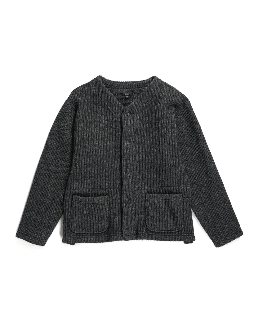 Engineered Garments Knit Cardigan Wool Poly Sweater- Grey