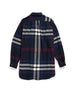 Engineered Garments Women's Rounded Collar Shirt - Navy/Red Cotton Big Plaid
