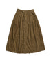 Engineered Garments Tuck Skirt - Khaki Cotton 4.5W Corduroy
