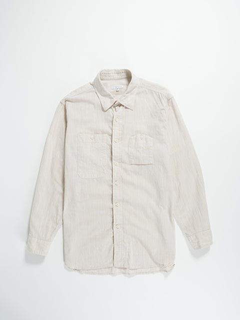 Engineered Garments Work Shirt - Beige Cotton Slab