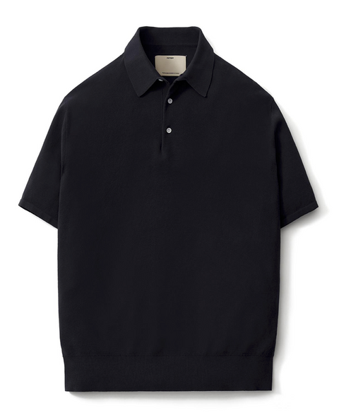 POTTERY Short Sleeve Comfort Polo Knit - Dark Navy