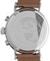 Timex Standard Chronograph 41mm Leather Strap Watch - Silver-Tone/Brown/Green