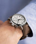 Timex Standard Chronograph 41mm Leather Strap Watch - Silver-Tone/Brown/Green