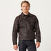 Filson Men's Tin Cloth Short Lined Cruiser Jacket - Dark Brown