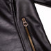 Shangri-la Heritage - "Chiodo" Fur Collar Black Steerhide Leather Jacket