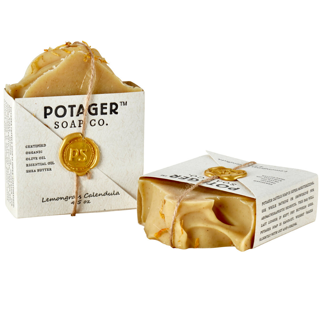 Potager - Bar Soap - Lemongrass Calendula - With Certified Organic Ingredients