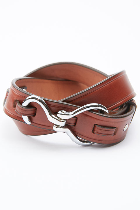 Tory Leather Hoof Pick Belt - Oak/Nickel (2282)