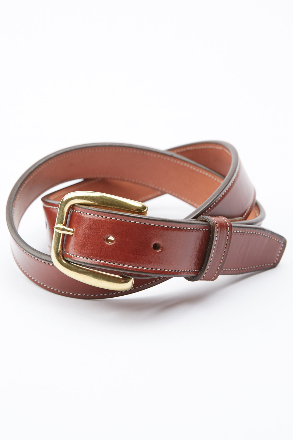 Tory Leather Stitched Belt - Oakbark (2257)