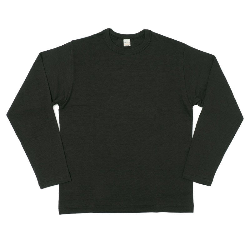 Warehouse & Co. 5906 Long Sleeve Crewneck T-Shirt - Sumikuro (Black Ash)
