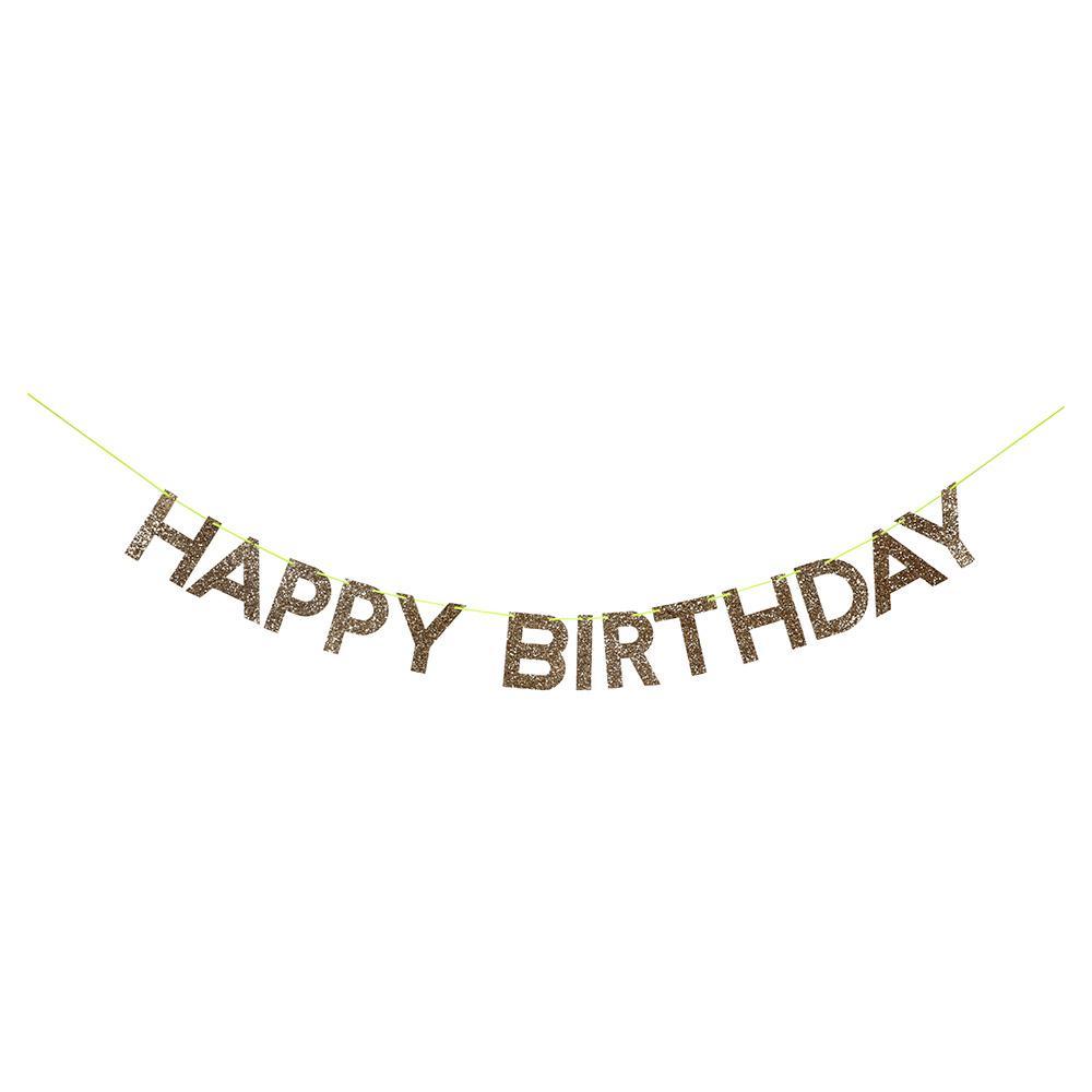Meri Meri Gold Happy Birthday Garland - Totem Brand Co.