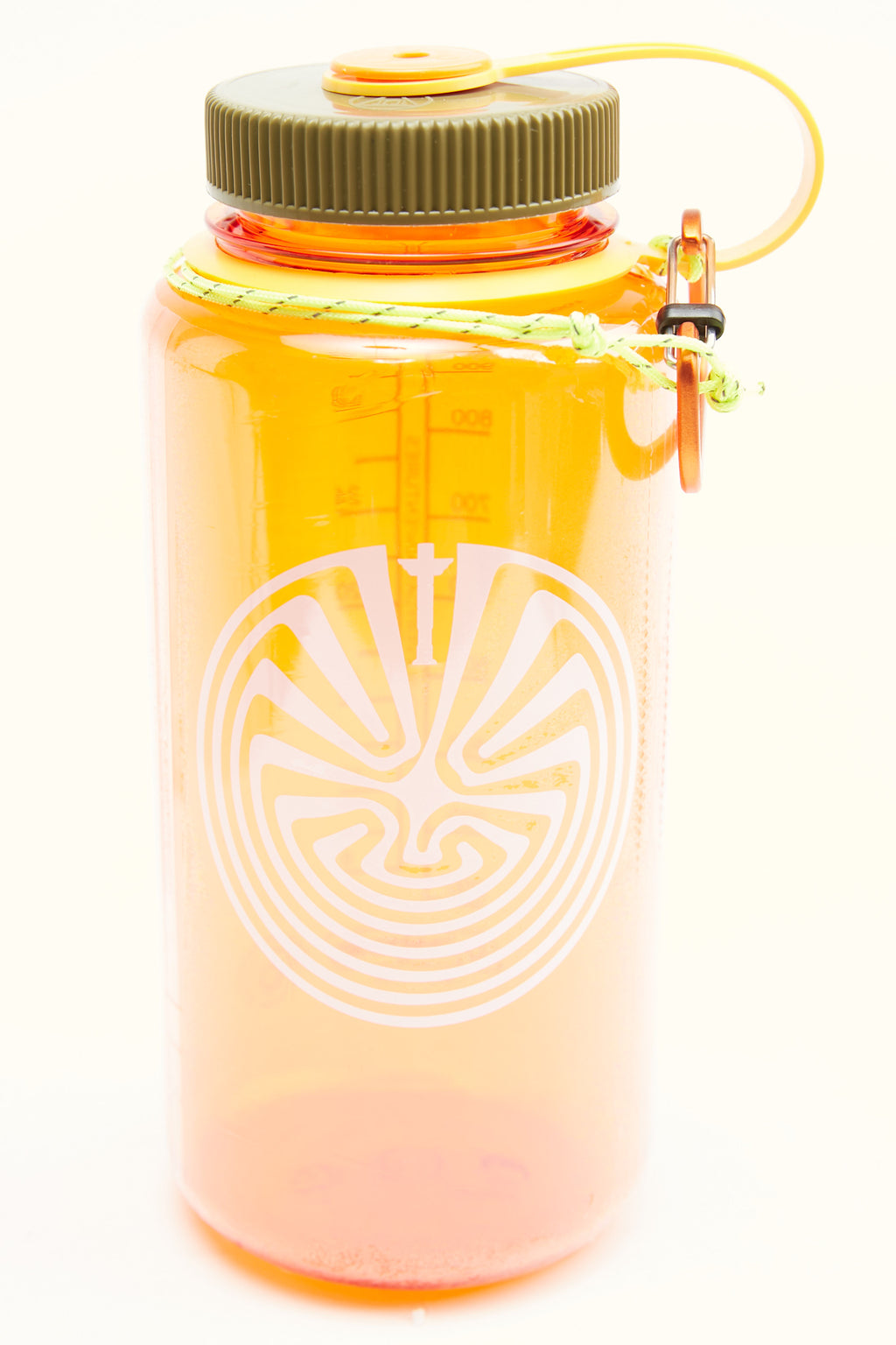 Totem Brand Co. x Nalgene x Nite-Ize "Totem in the Maze" 32 oz. Tritan Wide Mouth Bottle - Orange/Earth-Sunflower-Pumpkin
