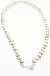 Sterling Silver Navajo Pearls Necklace by Lyle Secatero