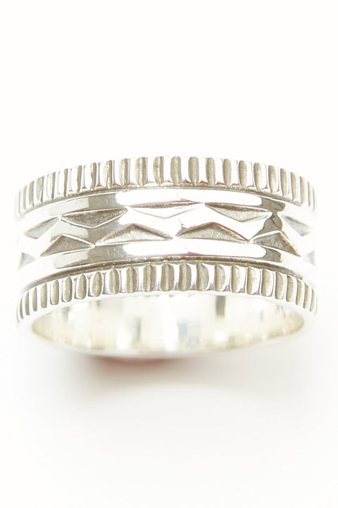 Sterling Silver Ring by Lyle Secatero - Endurance & Tranquility Ring