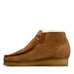 Clarks Women's Shearling Wallabee Boot - Tan with Lined Leather
