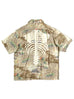 Kapital Rayon KAMEKAMEHA BONE Aloha Shirt - Khaki