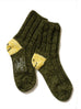 Kapital 56 Yarns MA-1 HEEL SMILE Socks - Khaki