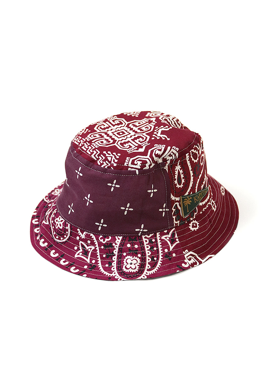 Kapital Bandana Patchwork Bucket Hat (Short Brim) - Enji