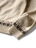 Kapital 5G Wool Nordic Happy Smilie Patch Raglan Sweater - Natural