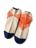 Kapital 96 Heels Paisley Bandana Ankle Socks - Ecru x Orange