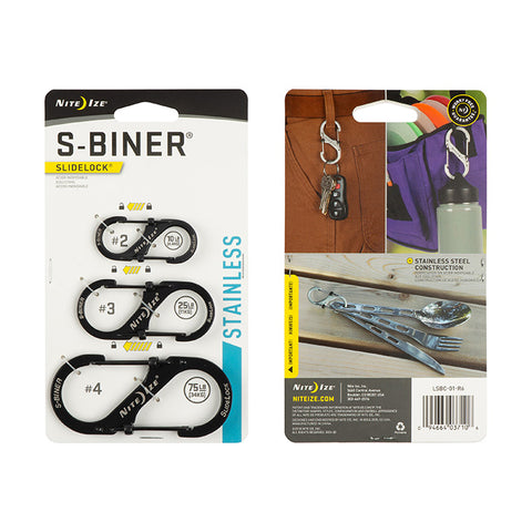 Nite Ize S-BINER® Sidelock - Black (3-Pack)