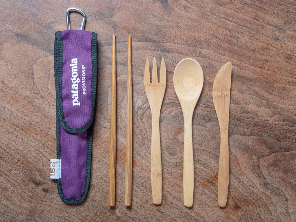 Patagonia Reusable Bamboo Utensil Set - Purple Utensil Set