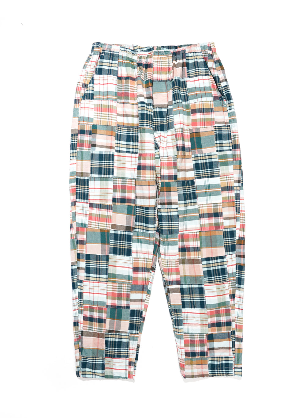RandT Confy Pant - Green Cotton Patchwork Madras