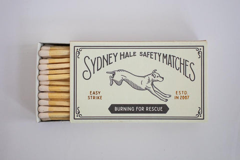 Sydney Hale Matches - BURNING FOR RESCUE MATCHBOX