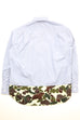 Comme des Garçons HOMME Blue Paneled Shirt - Navy White Mix