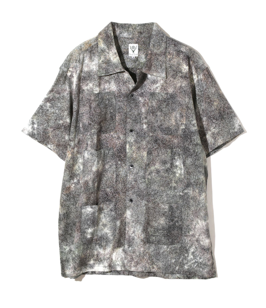 South2 West8 S/S 6 Pocket Shirt - Uneven dye Charcoal