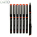 OHTO Graphic Liner Needle Point Rollerball Drawing Pen - Pigment Ink - Set of 6